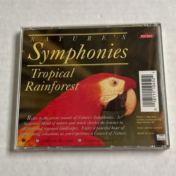Natures Symphonies Tropical Rainforest Music CD 1989 Amazon Morning - Picture 2 of 4